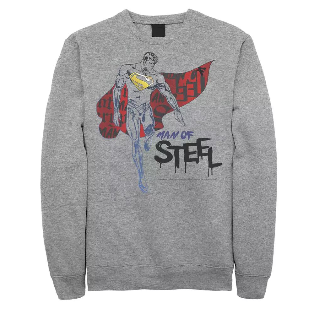 Men's DC Comics Superman Man Of Steel Cape Portrait Sweatshirt,  Product Image