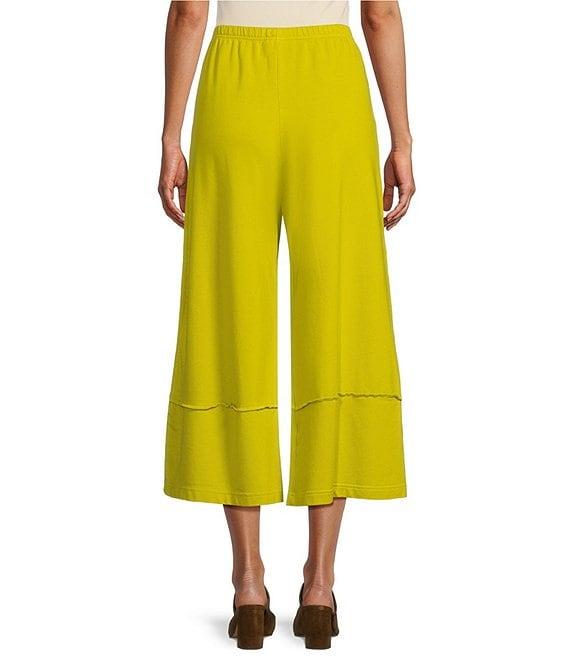 Bryn Walker Bamboo French Terry Elastic Waist Flare Leg Crop Pants Product Image