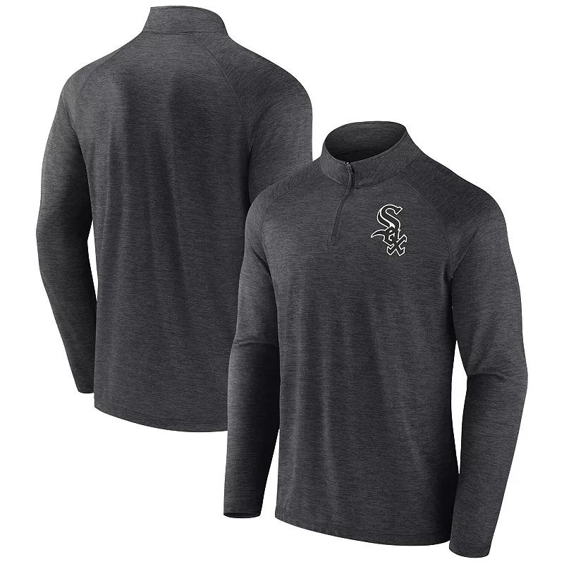 Men's Profile Black Chicago White Sox Big & Tall Raglan Quarter-Zip Top,  Product Image
