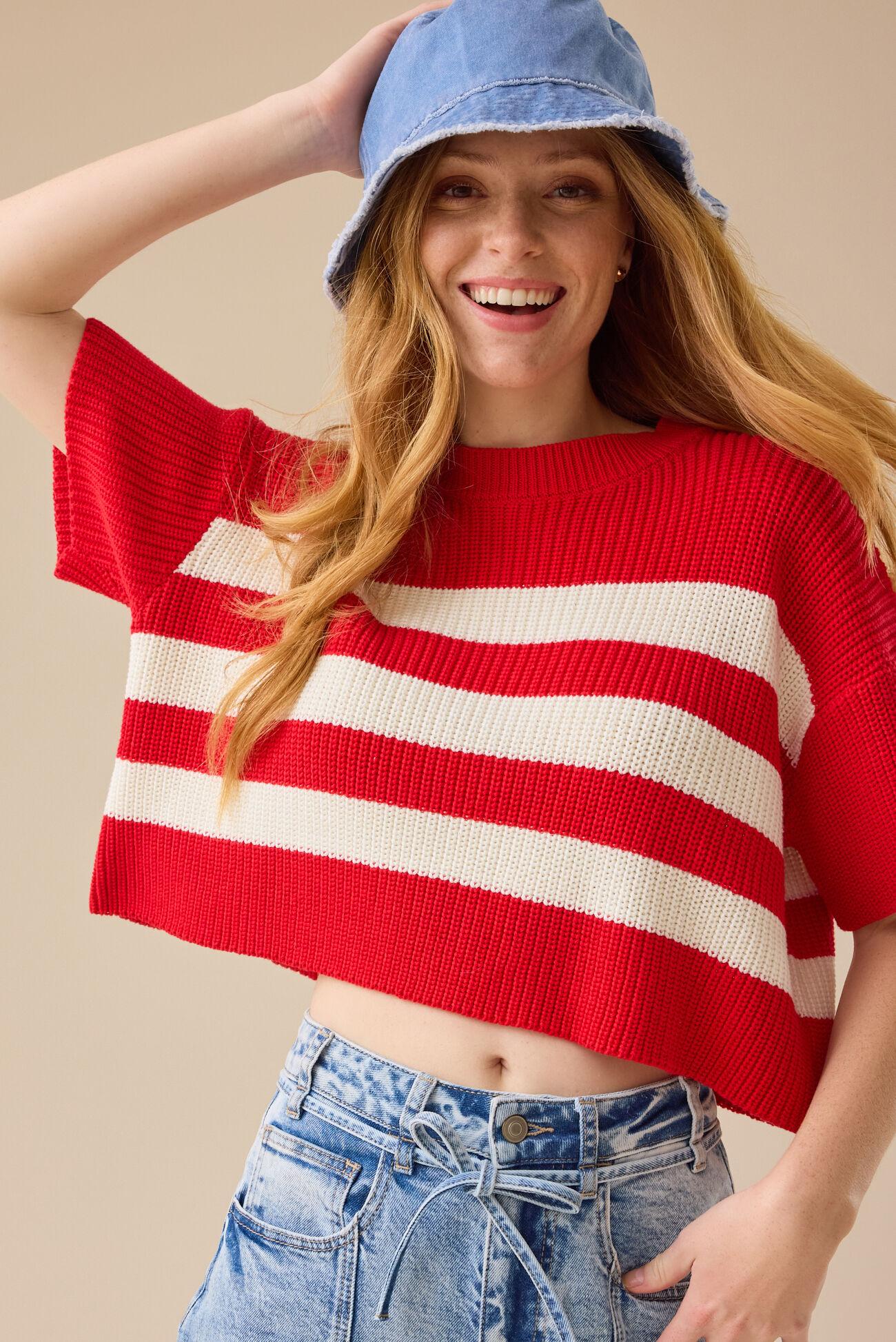 Ricki Striped Boxy Sweater Product Image