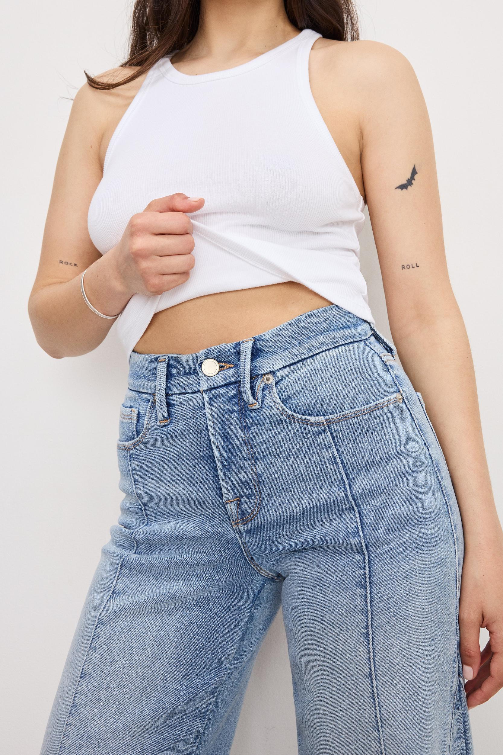 GOOD PETITE PALAZZO JEANS | INDIGO957 Product Image