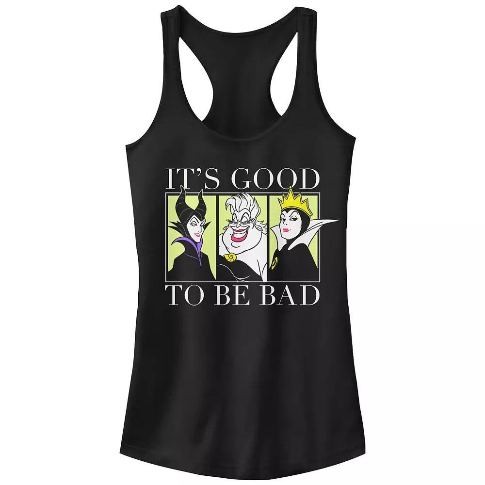 Disney Villains Its Good To Be Bad Triple Threat Juniors Racerback Tank Top, Girls Product Image