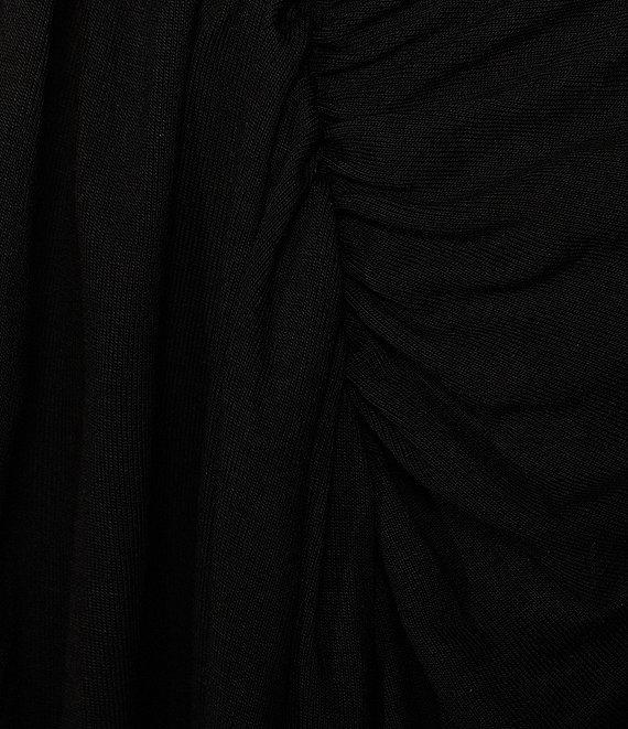 ELAN V-Neck Stretch Draped Front Short Sleeve Jumpsuit Product Image