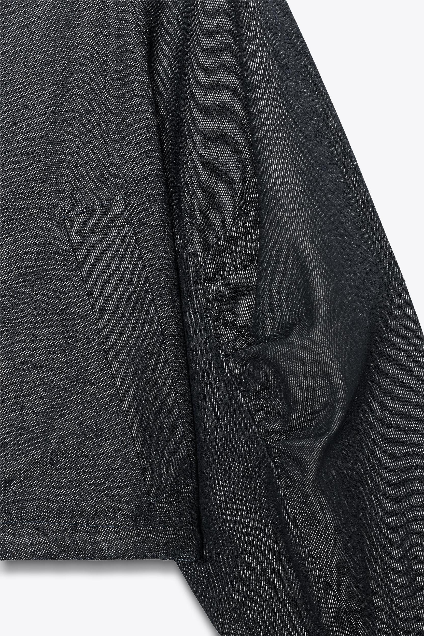 ZW COLLECTION DENIM PUFFER BOMBER JACKET Product Image