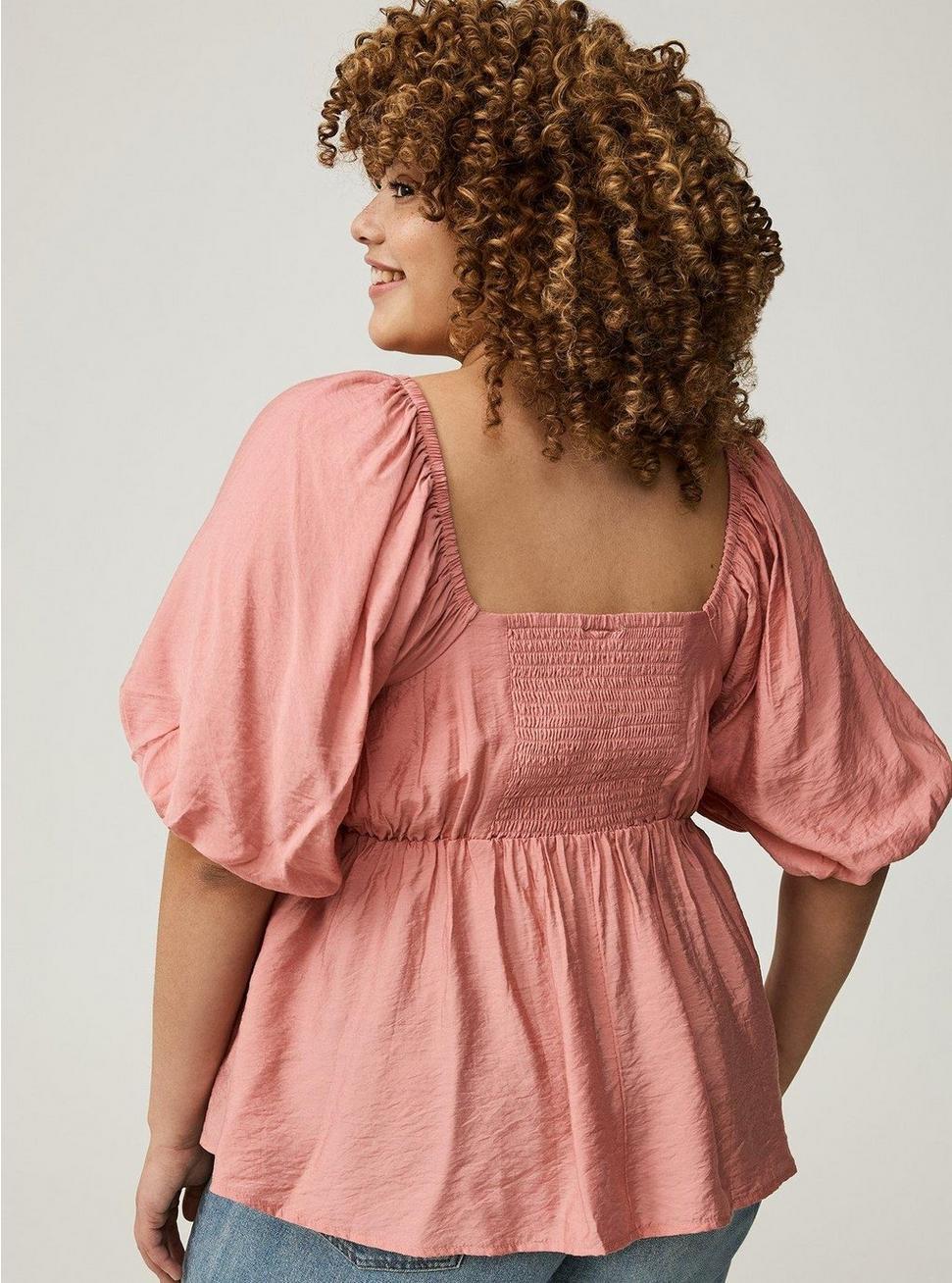 Ruched Puff Sleeve Top Product Image