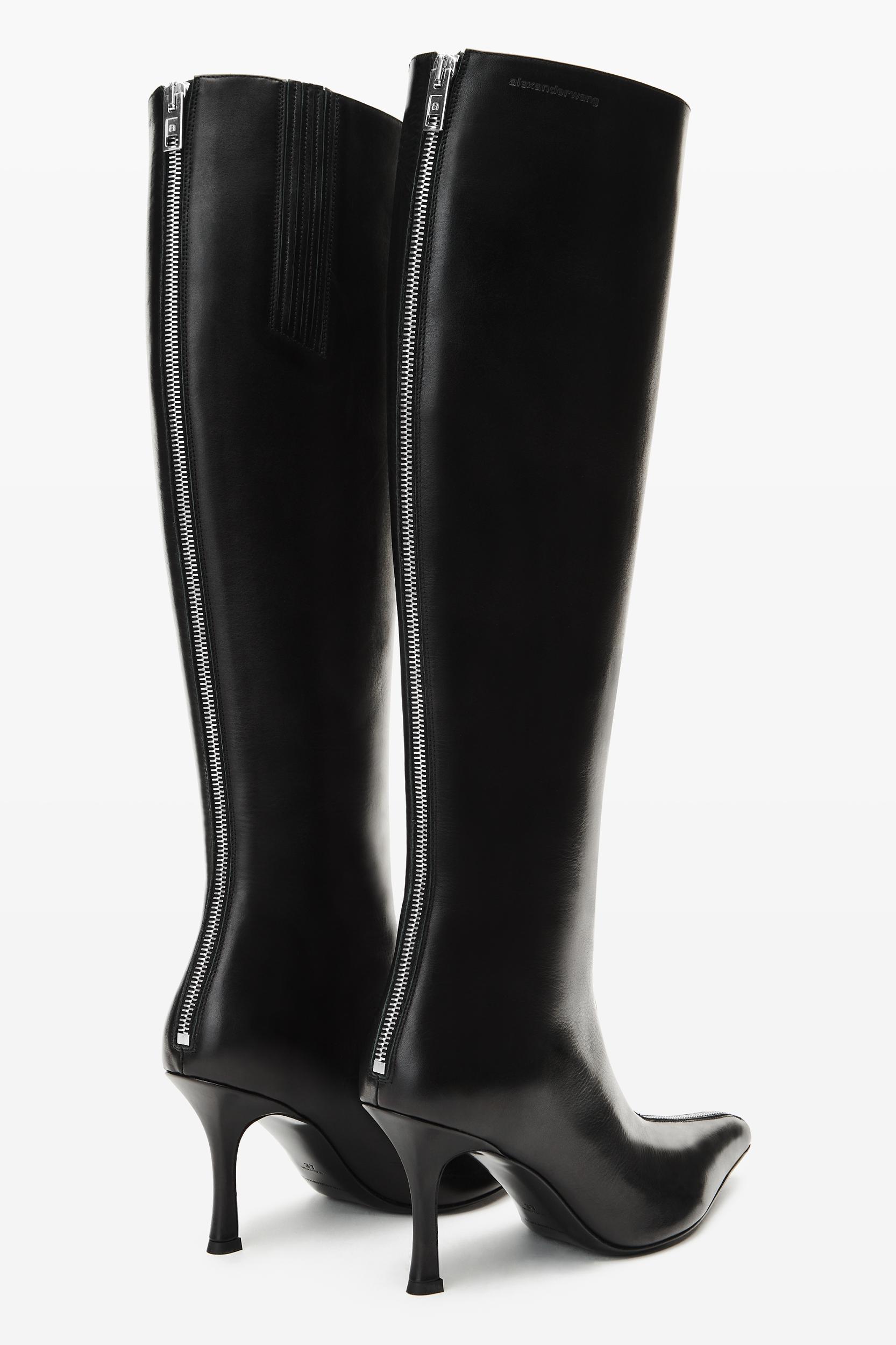 Black Leather Vera Boot  Product Image