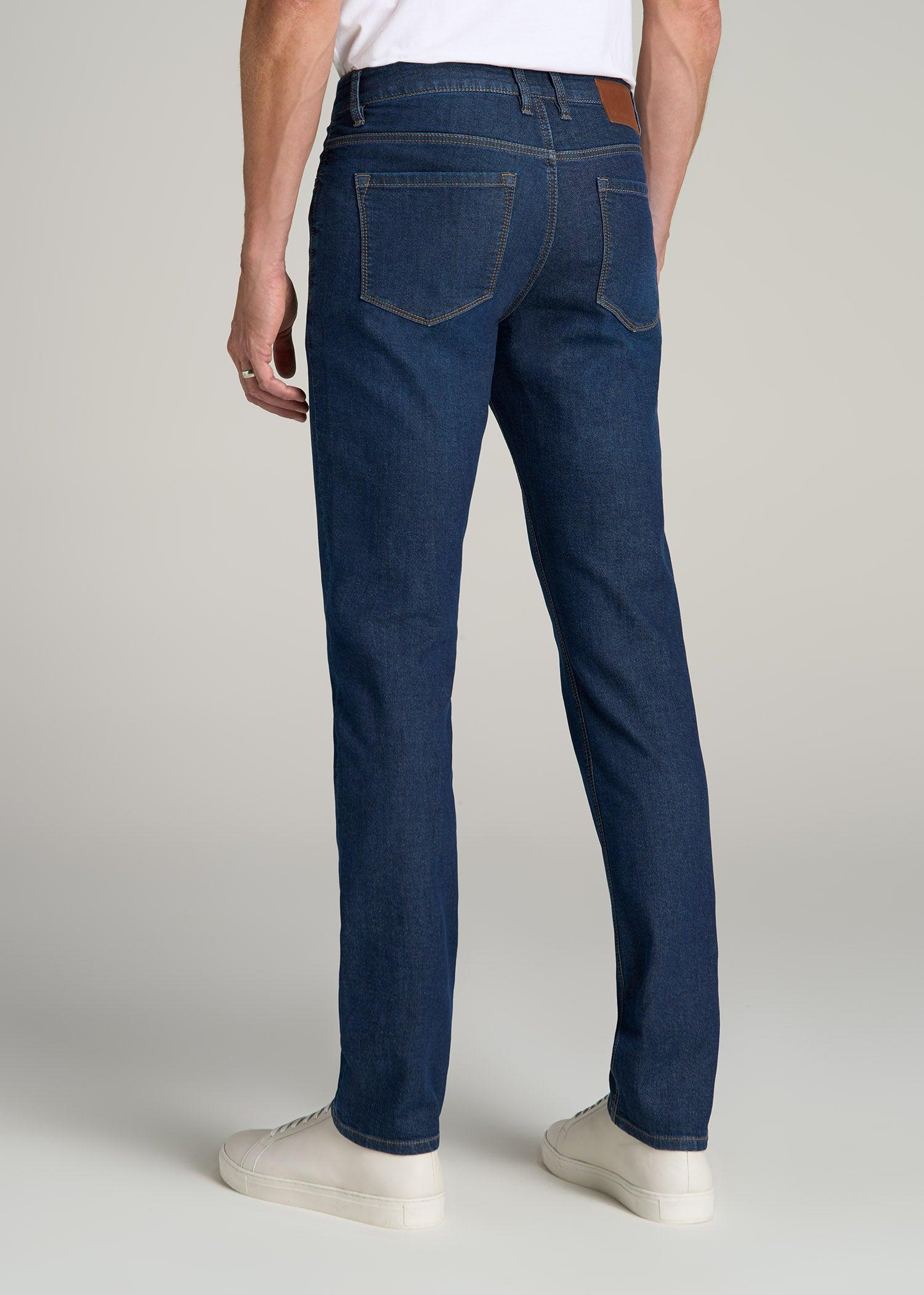 Dylan Slim Fit Fleeced Jeans for Tall Men in Colorado Blue Wash Male Product Image