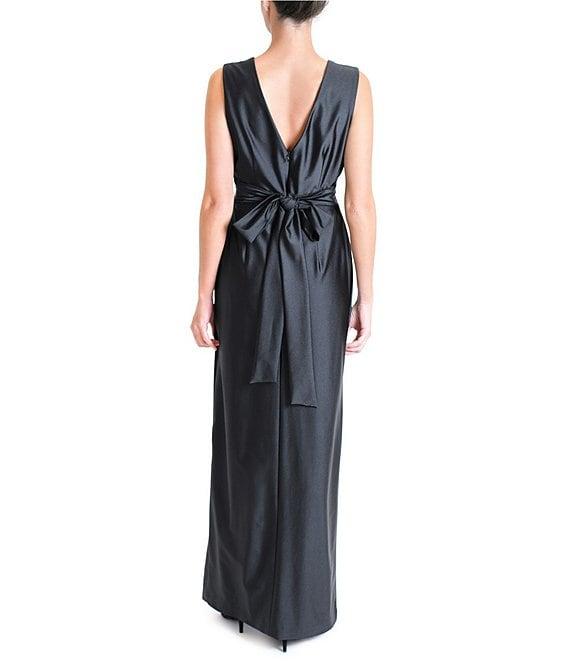 Julia Jordan Stretch V-Neck Sleeveless Long Dress Product Image