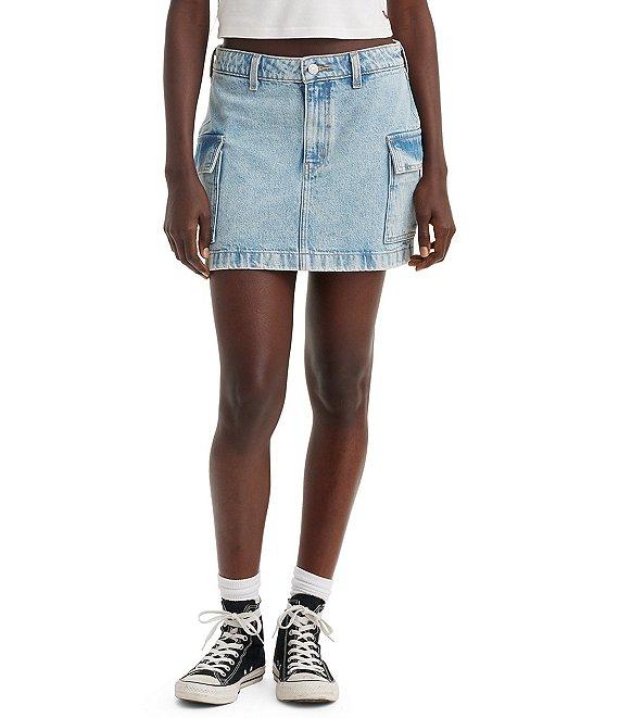 Levi's® Mid Rise Cargo Pocket Mini Denim Skirt Product Image