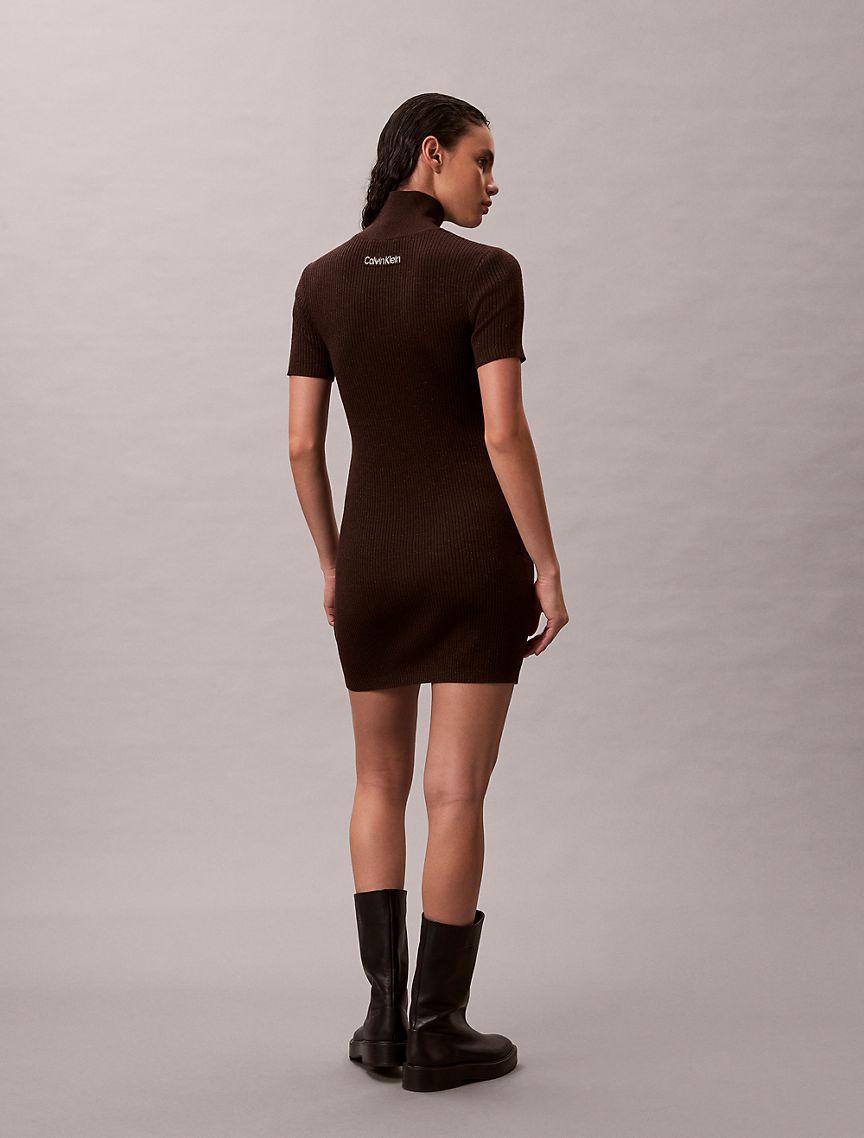 Lurex Merino Wool Blend Rib Sweater Dress Product Image