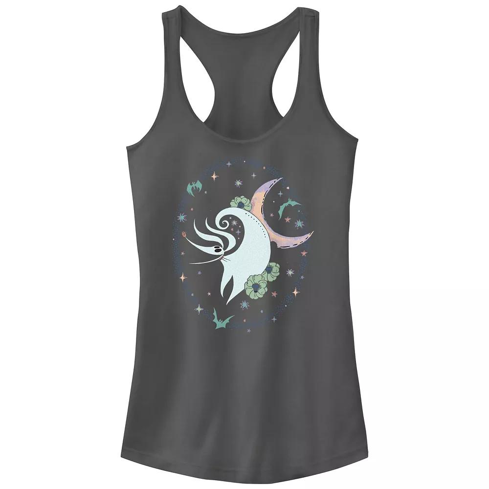 Disney's The Nightmare Before Christmas Zero Stars And Flowers Juniors' Racerback Tank Top, Girl's,  Product Image