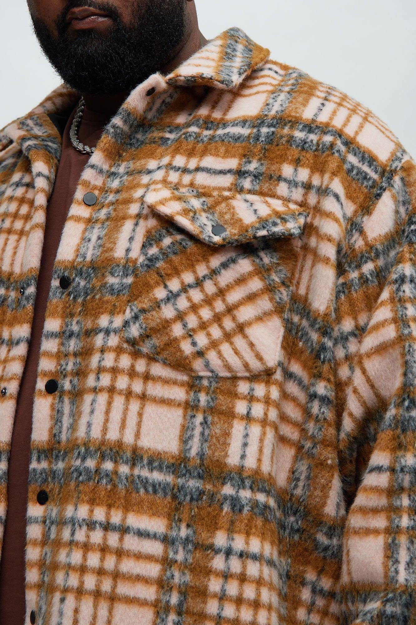 Jackson Mohair Oversized Shirt - Pink/combo Product Image