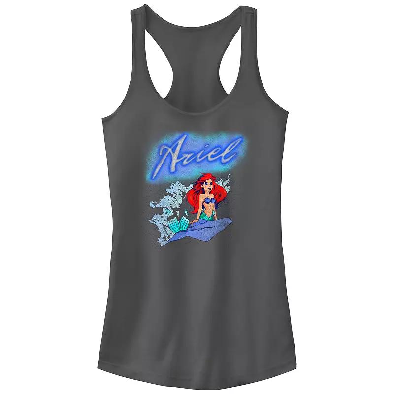 Disney's The Little Mermaid Ariel Airbrush Design Juniors' Racerback Tank Top, Girl's,  Product Image