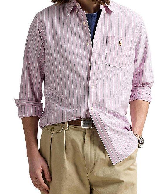 Polo Ralph Lauren Classic Fit Stripe Oxford Long Sleeve Woven Shirt Product Image