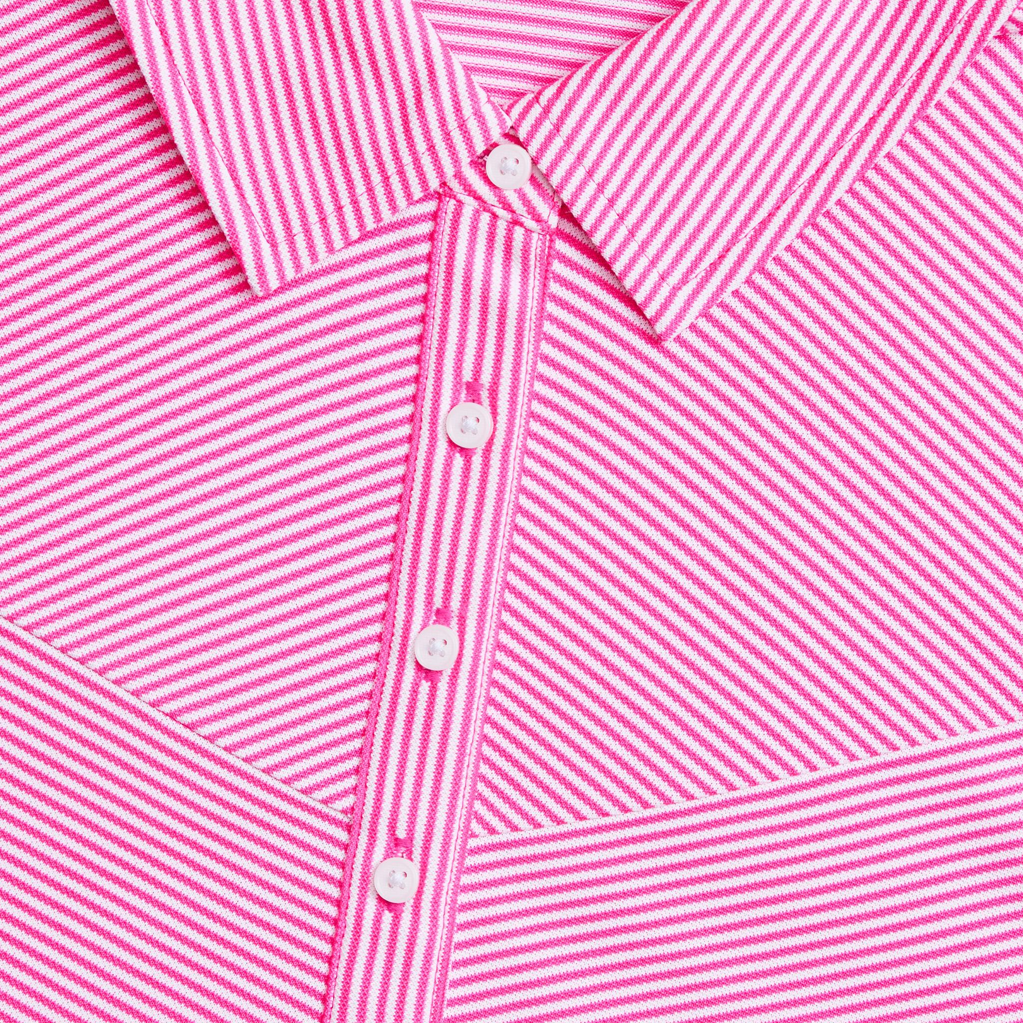 PANELED STRIPE TECH PIQUÉ SLEEVELESS POLO Product Image