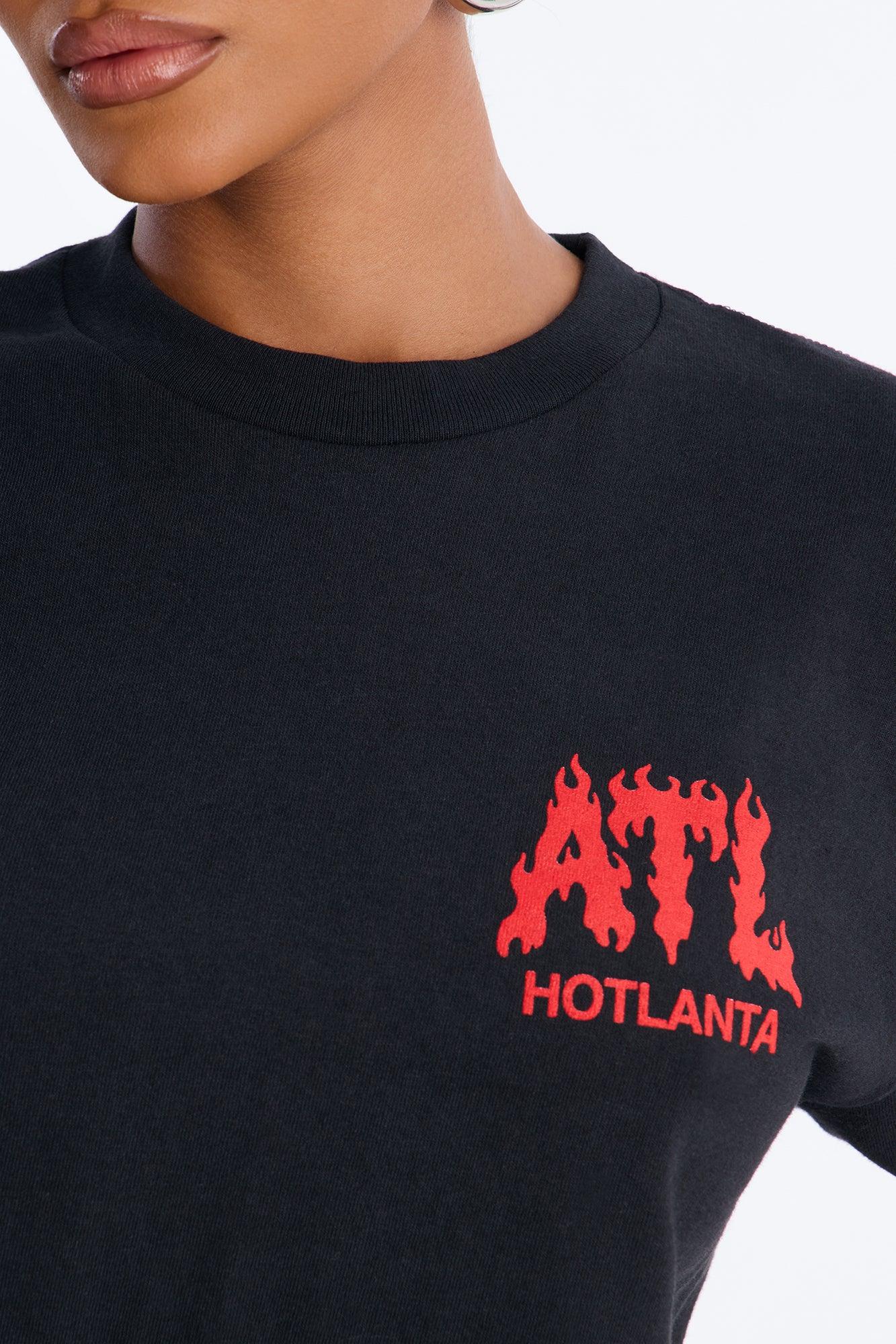 Hotlanta Front And Back Graphic Tee - Black Female Product Image