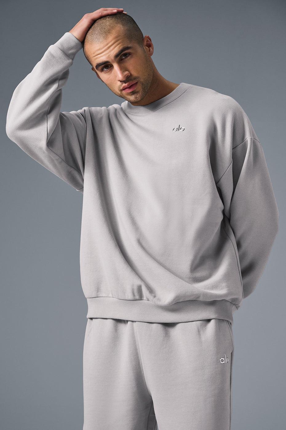 Washed Accolade Crew Neck Pullover - Grey Sky Wash Product Image