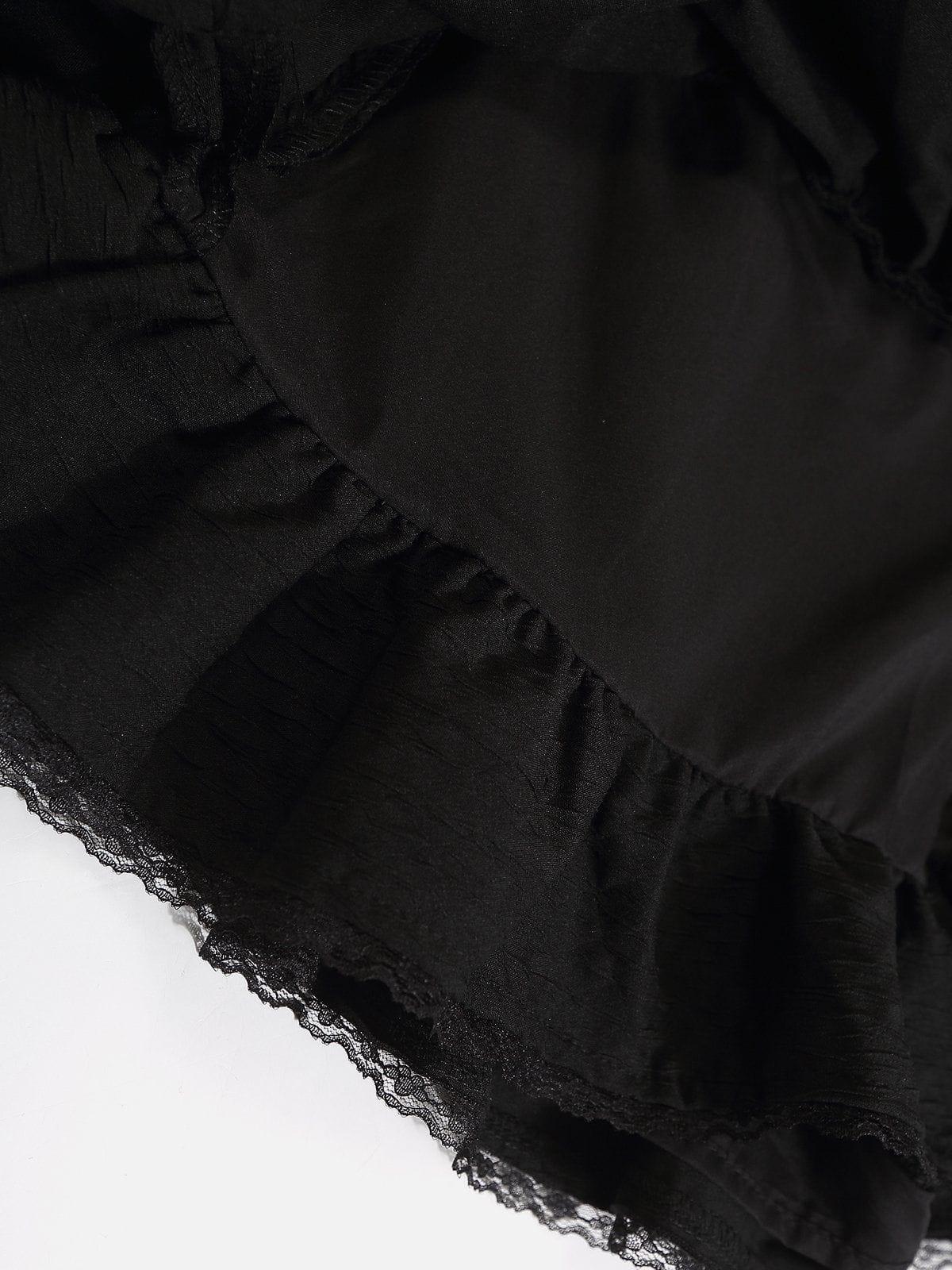 Aelfric Eden Lace Patchwork Wrinkle Skirt Female Product Image