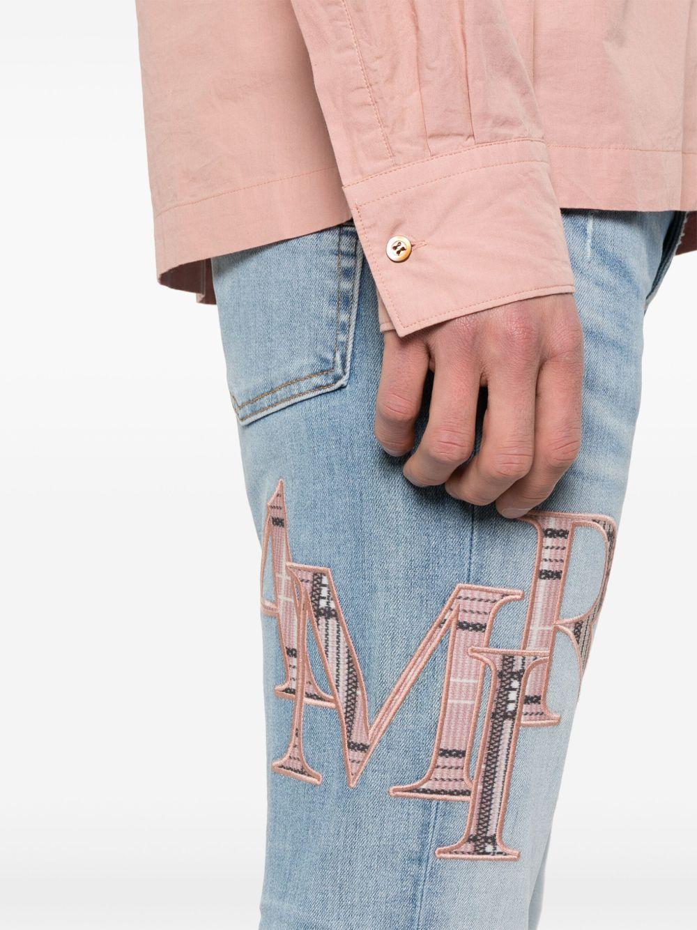 logo-embroidered skinny jeans Product Image