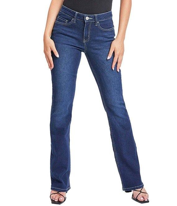 YMI Jeanswear Mid Rise Back Flap Pocket Bootcut Jeans Product Image