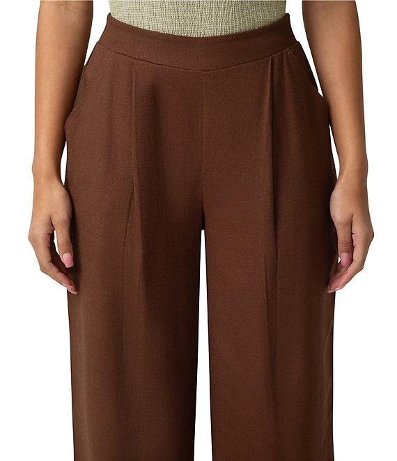 HUE Coastal Linen Palazzo Pants Product Image