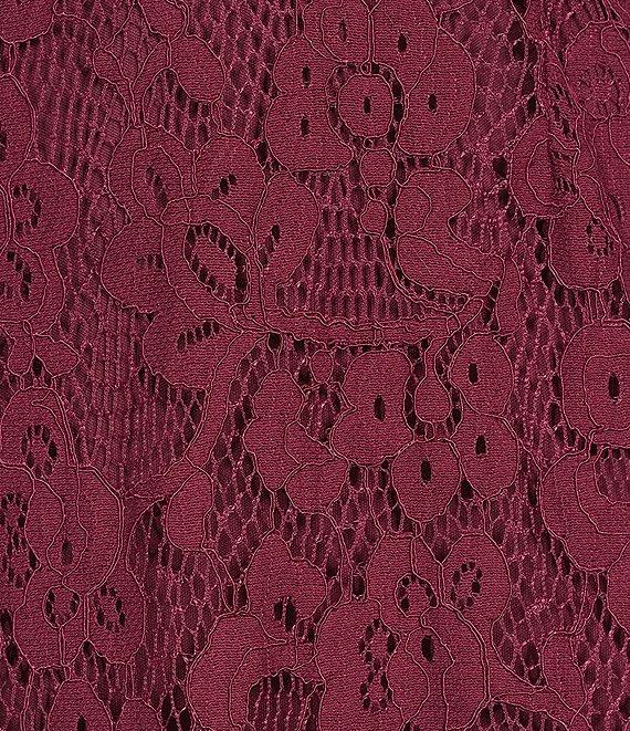 Scully Lace V-Neck Long Bell Sleeve Scalloped Hem A-Line Dress Product Image