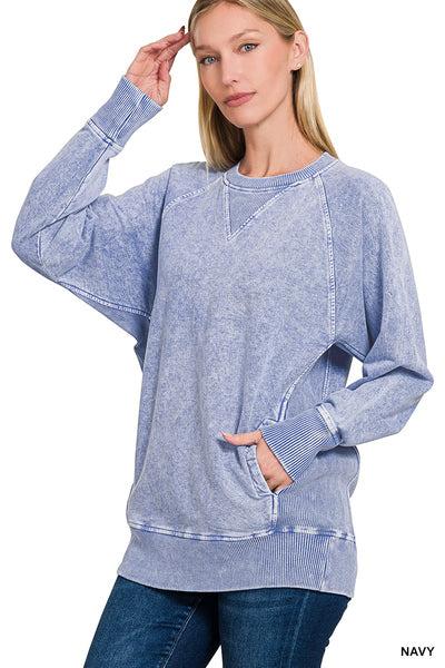 French Terry Sweatshirt- Brown Product Image