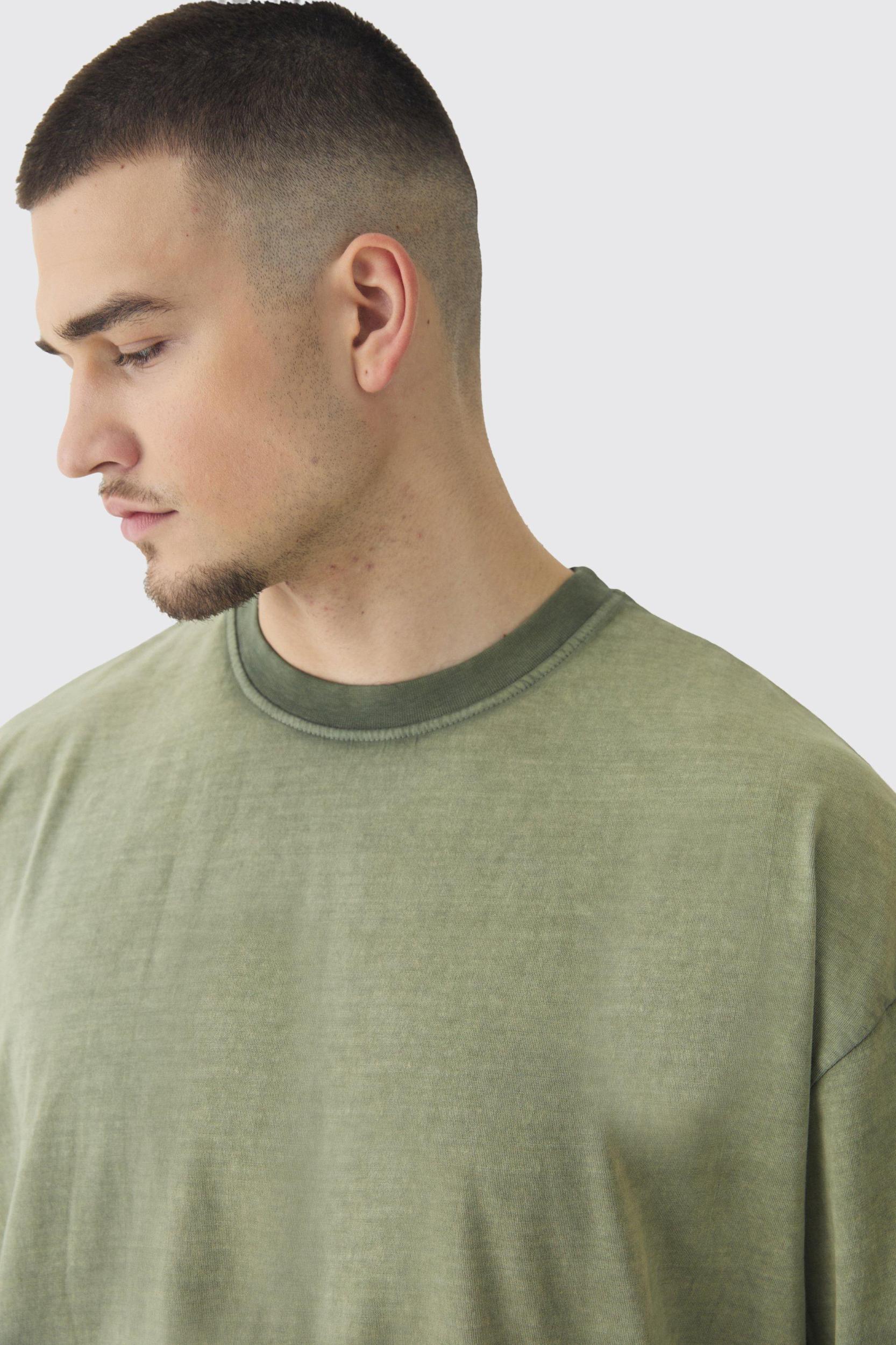 Tall Oversized Acid Wash T-Shirt | boohooMAN USA Product Image
