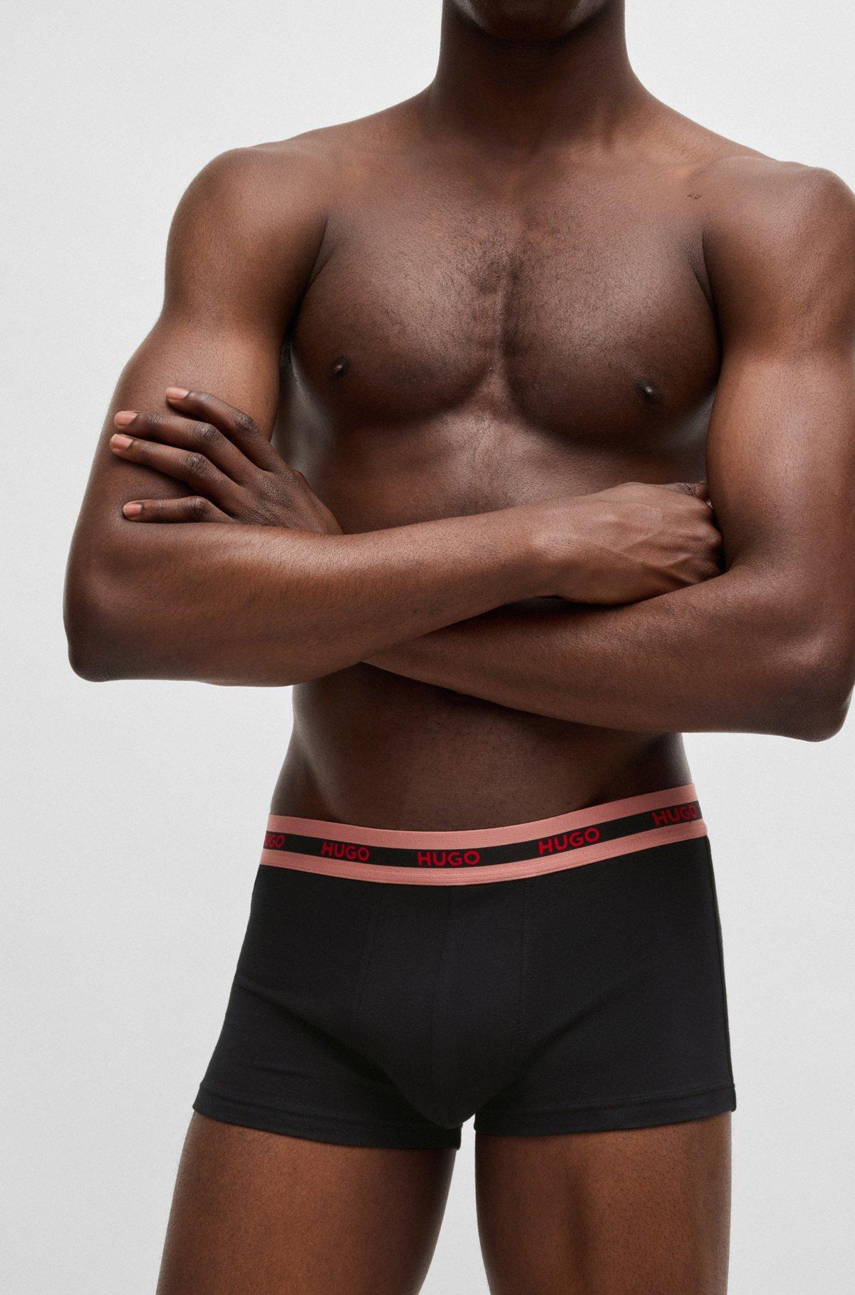 Three-pack of stretch-cotton trunks with logo waistbands Product Image