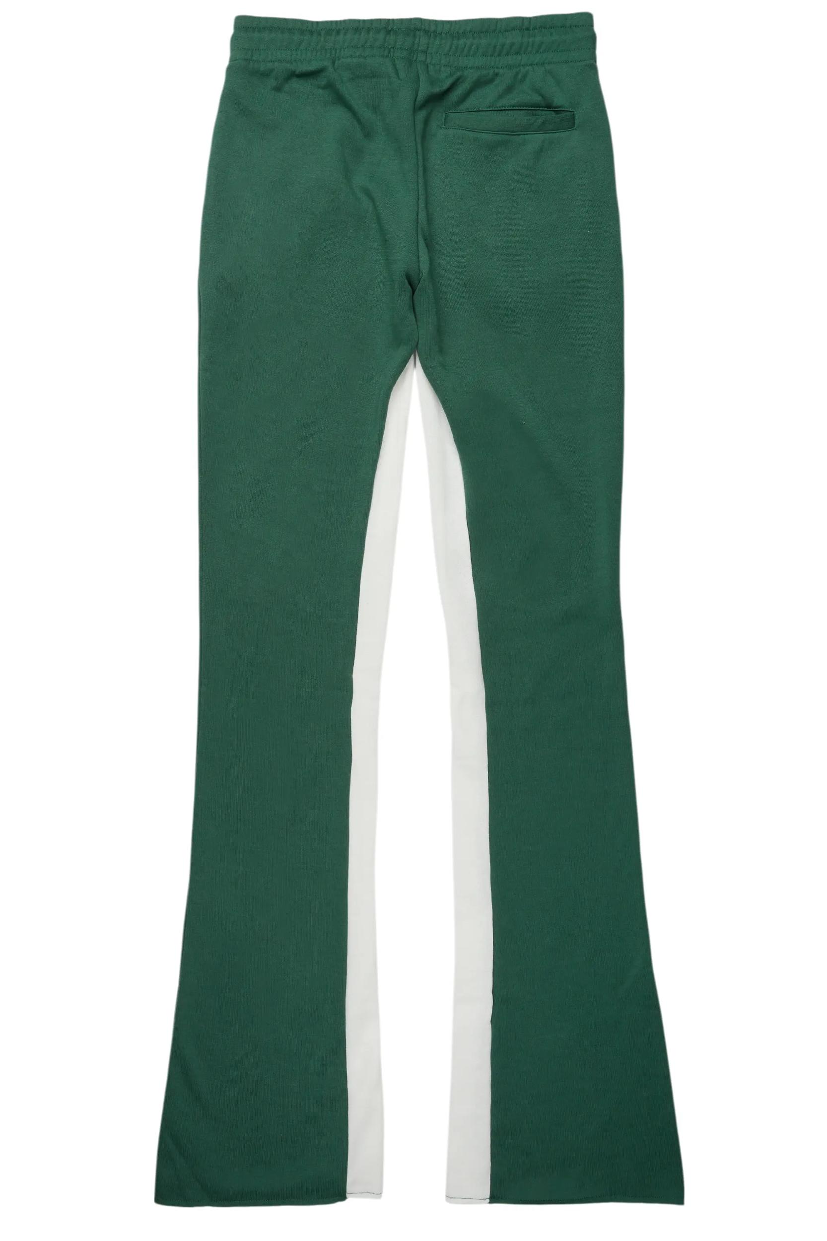 Uko Green Stacked Baggy Track Pant Male Product Image