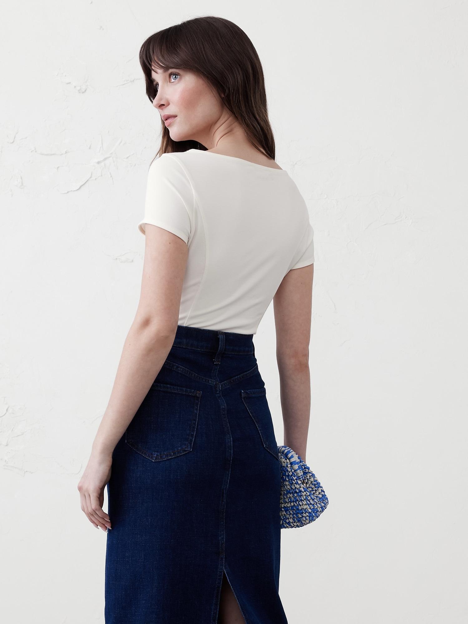 Lightweight Cap-Sleeve Ponte Top Product Image