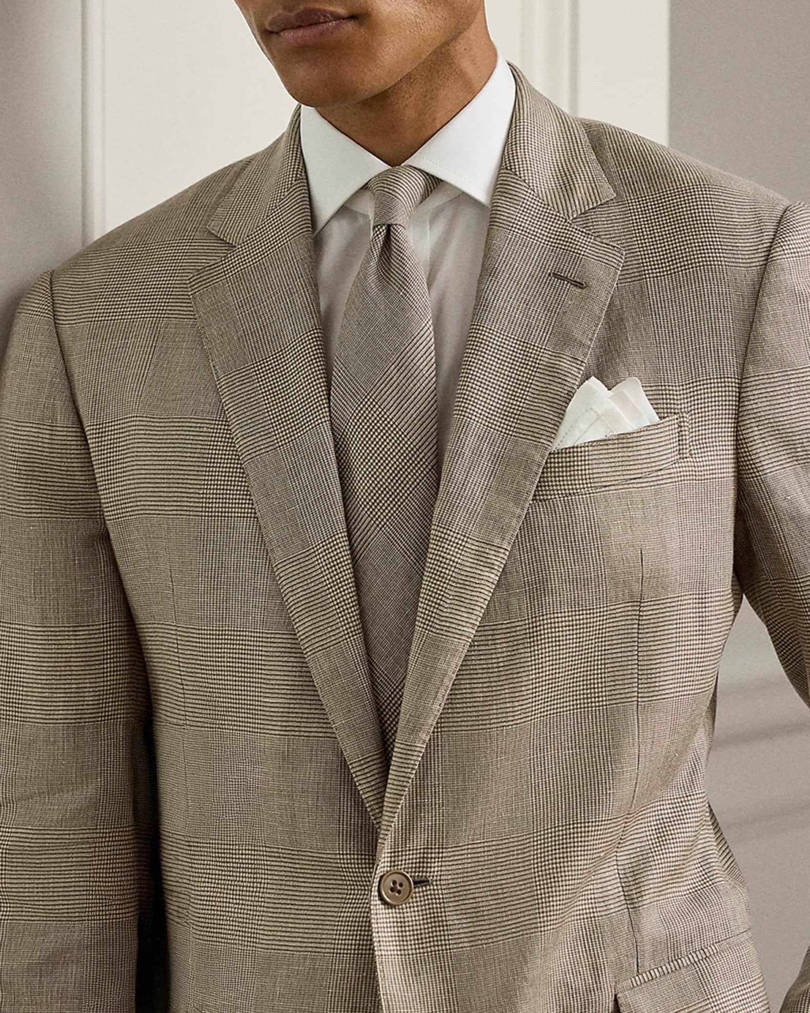 Men's Kent Glen Plaid Linen and Mulberry Silk Sport Coat Product Image