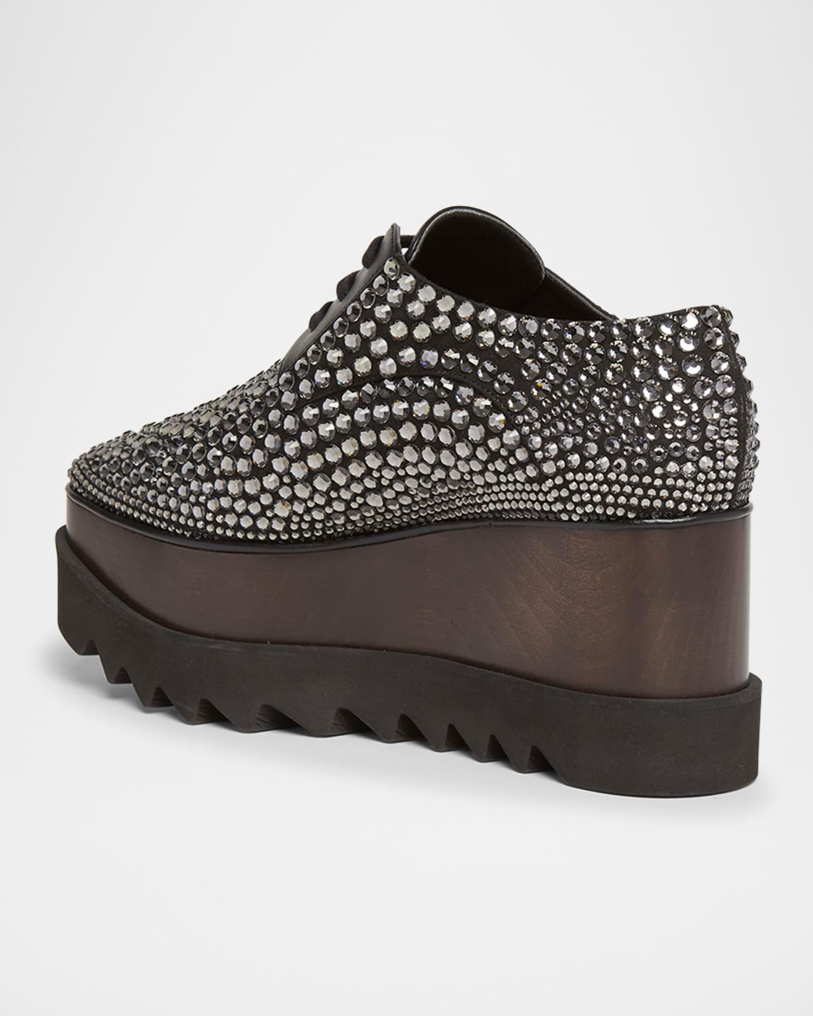 Elyse Crystal Alter Suede Platform Sneaker Loafers Product Image
