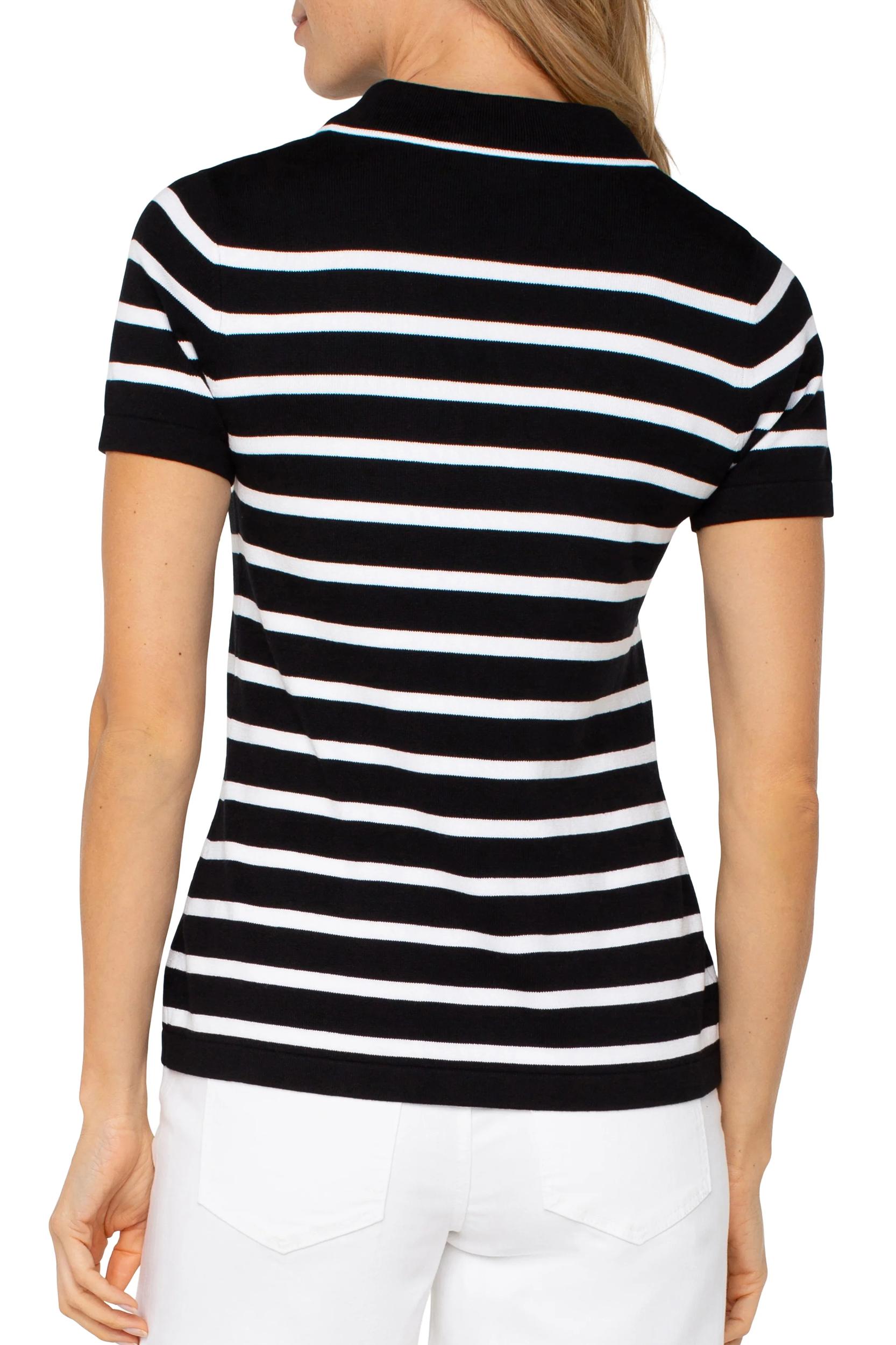 Short Sleeve Collared Sweater Product Image