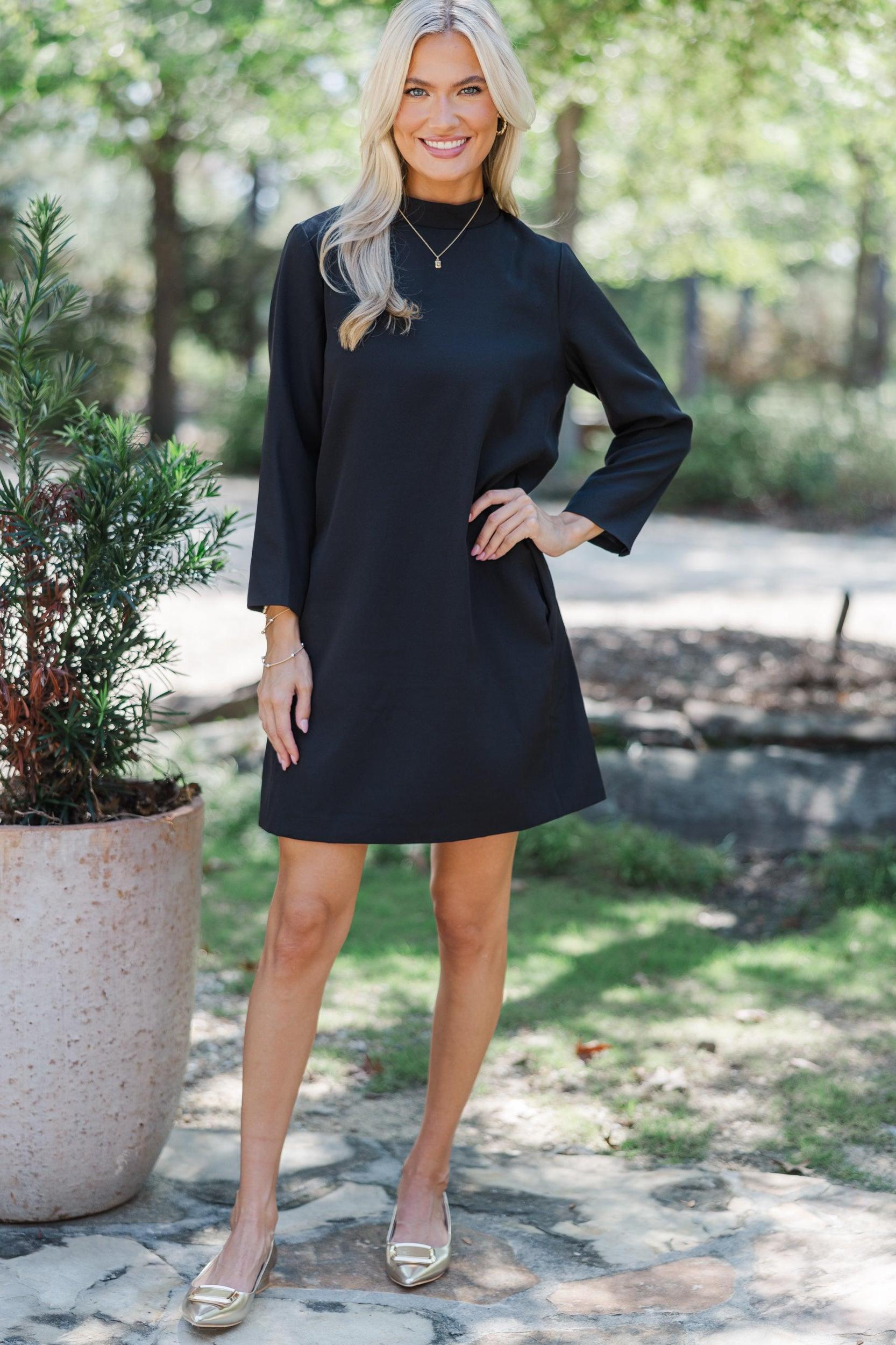 It Goes On Black Shift Dress Female Product Image