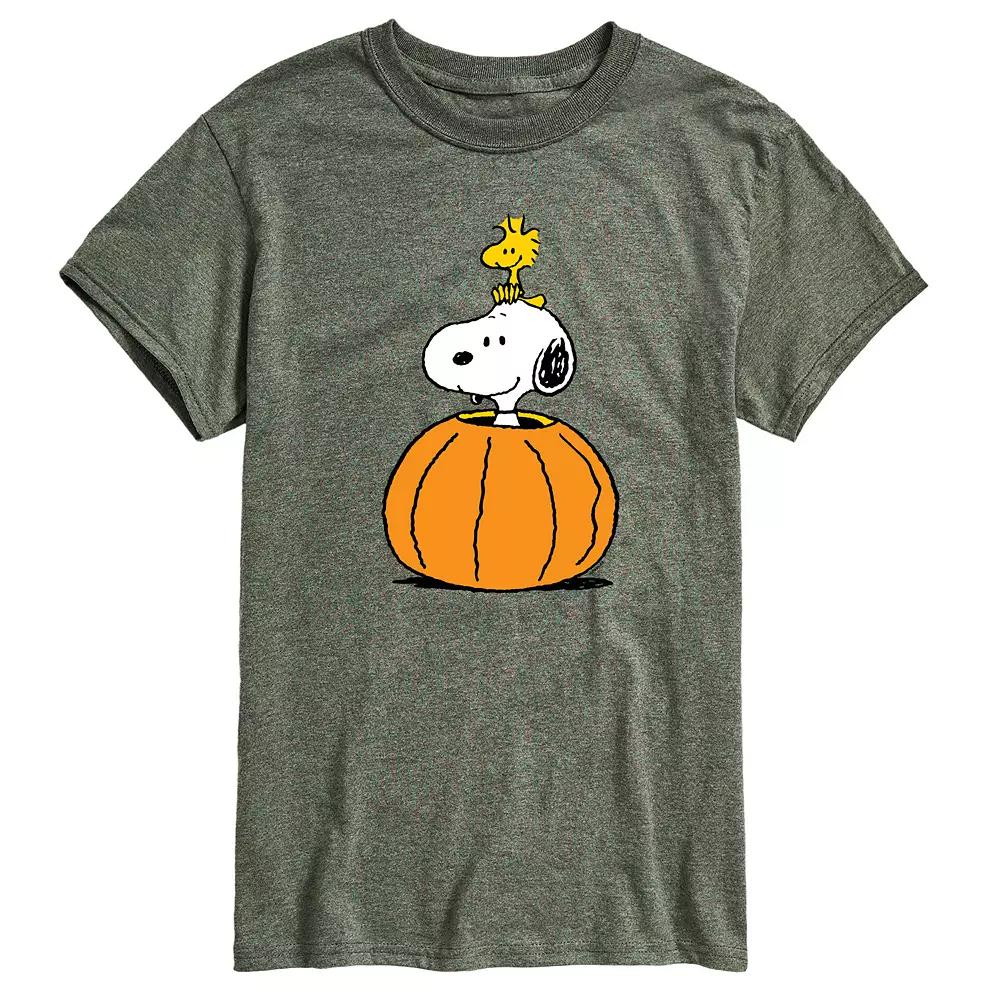 Men's Peanuts Snoopy Woodstock Pumpkin Graphic Tee,  Product Image