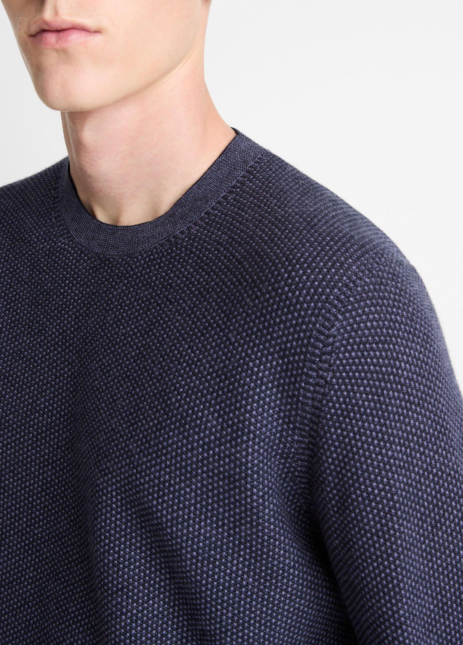 Geo-Jacquard Wool-Blend Crew Neck Sweater Product Image