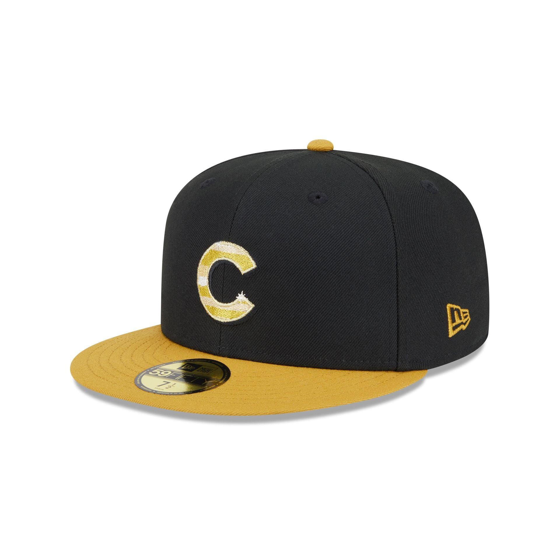Chicago Cubs Metallic Gold Logo 59FIFTY Fitted Hat Male Product Image