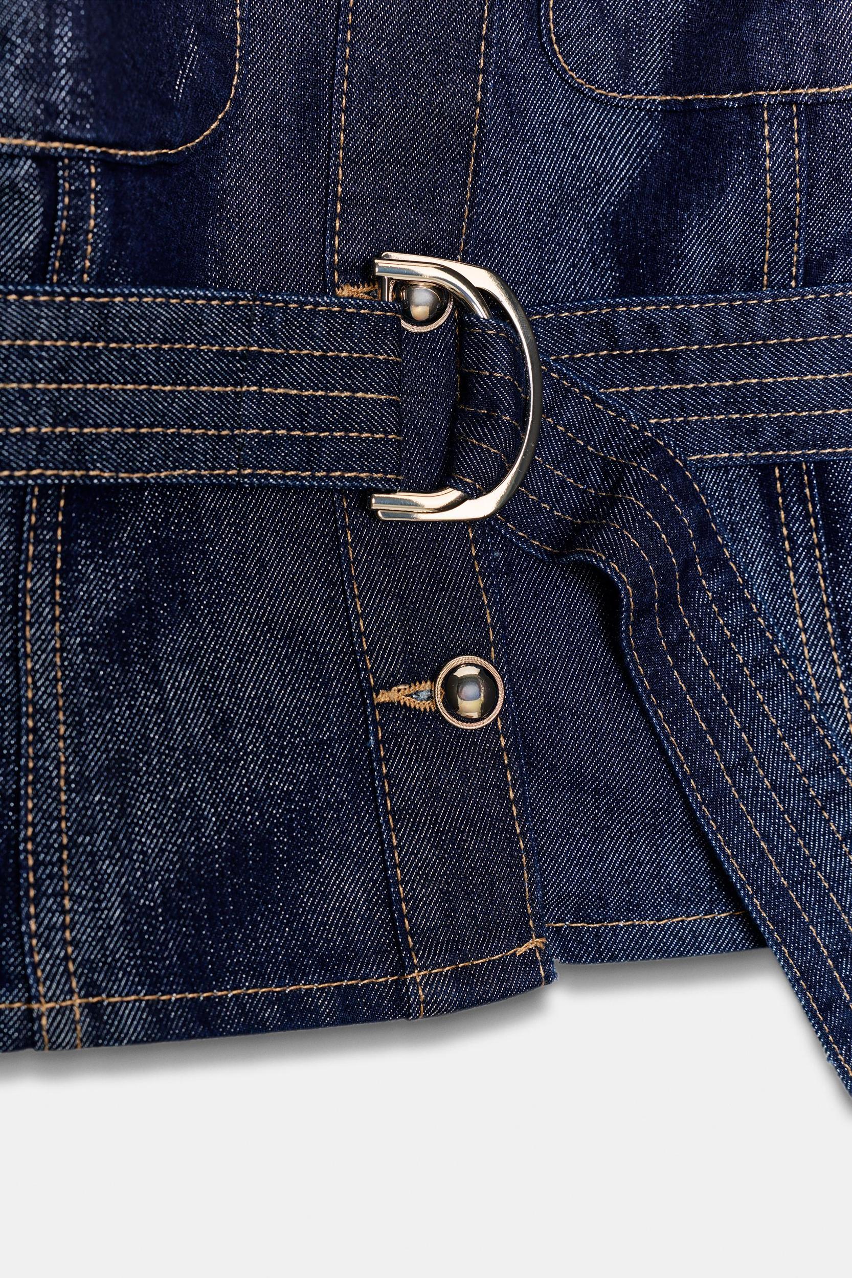 Z1975 DENIM BELTED VEST Product Image