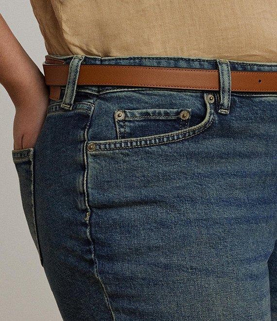 Lauren Ralph Lauren Plus Size Twill Mid Rise Ankle Jeans Product Image