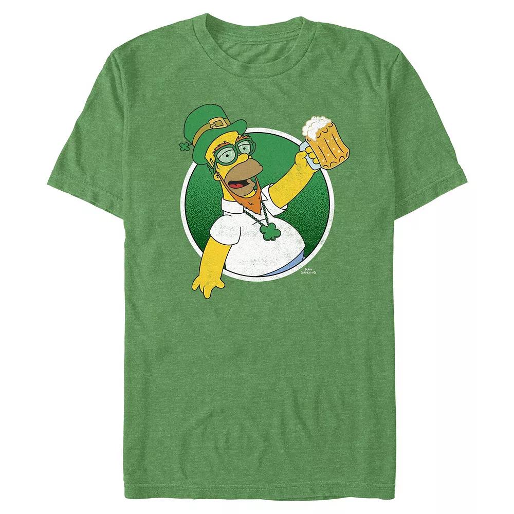 Big & Tall The Simpsons Homer Leprechaun With Beer Graphic Tee, Men's,  Product Image