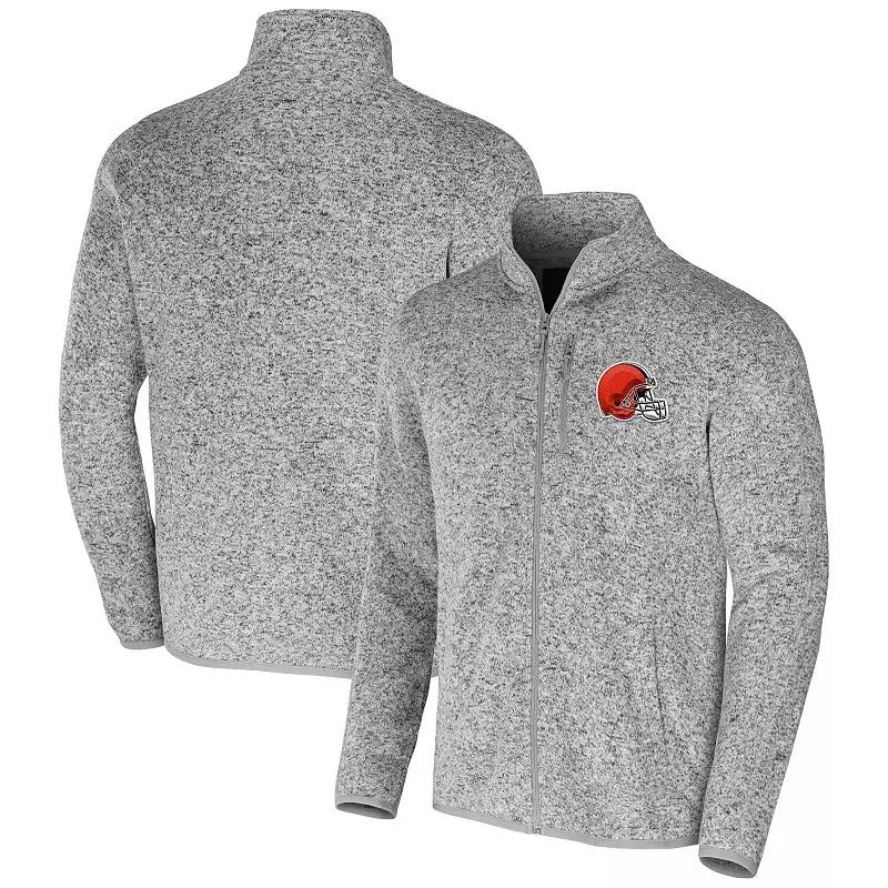 Men's NFL x Darius Rucker Collection by Fanatics Heather Gray Cleveland Browns Fleece Full-Zip Jacket,  Product Image