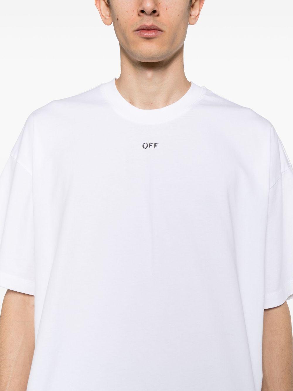 logo-stamp cotton T-shirt Product Image