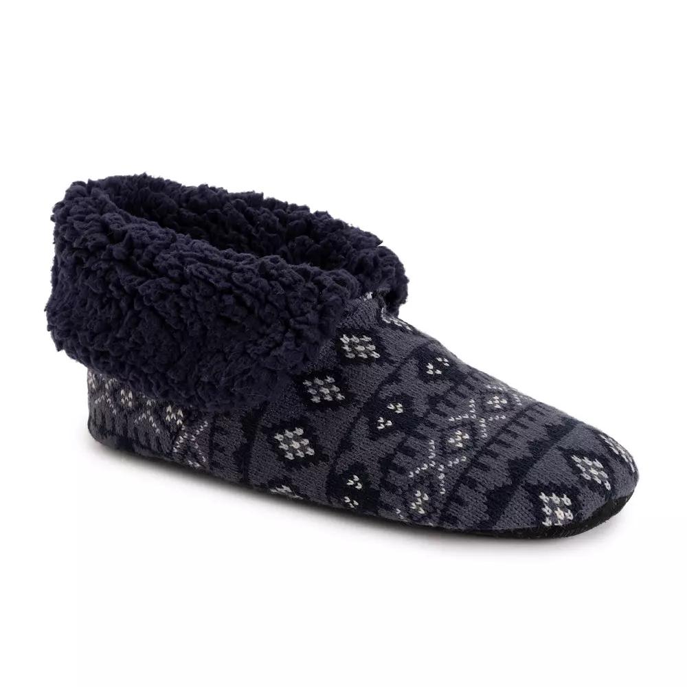 Men's MUK LUKS Foldover Sherpa Boot Slippers,  Product Image