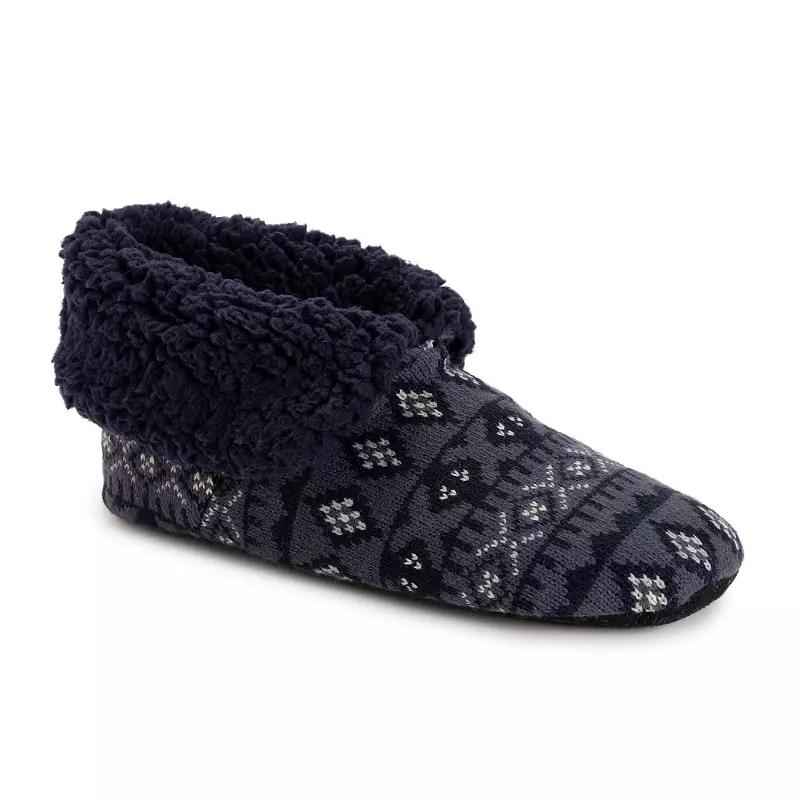 Men's MUK LUKS Foldover Sherpa Boot Slippers,  Product Image