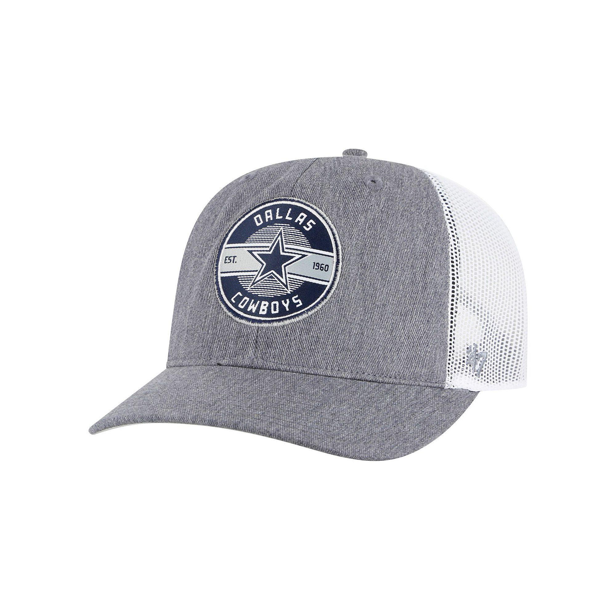Men's '47 Heather Gray Dallas Cowboys Hash Mark Trucker Adjustable Hat, Grey Product Image