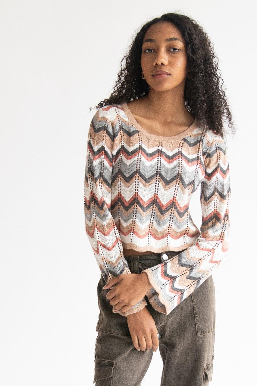 Chevron Stitch Pullover Product Image