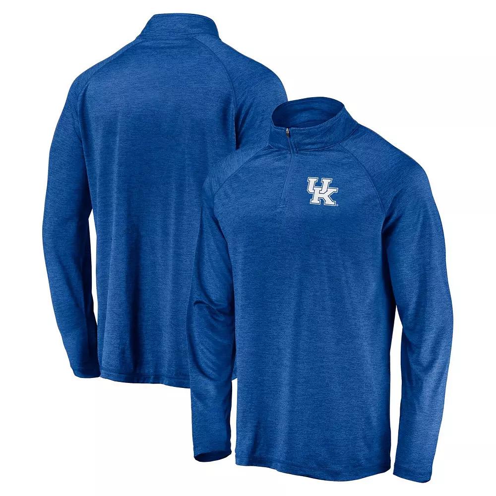 Men's Fanatics Royal Kentucky Wildcats Striated Raglan Lightweight Quarter-Zip Top,  Product Image