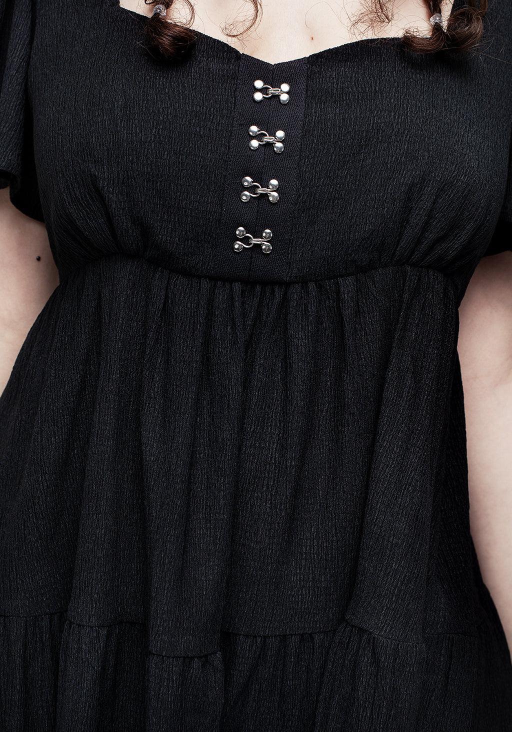 Revenge Tiered Crinkle Mini Dress Product Image