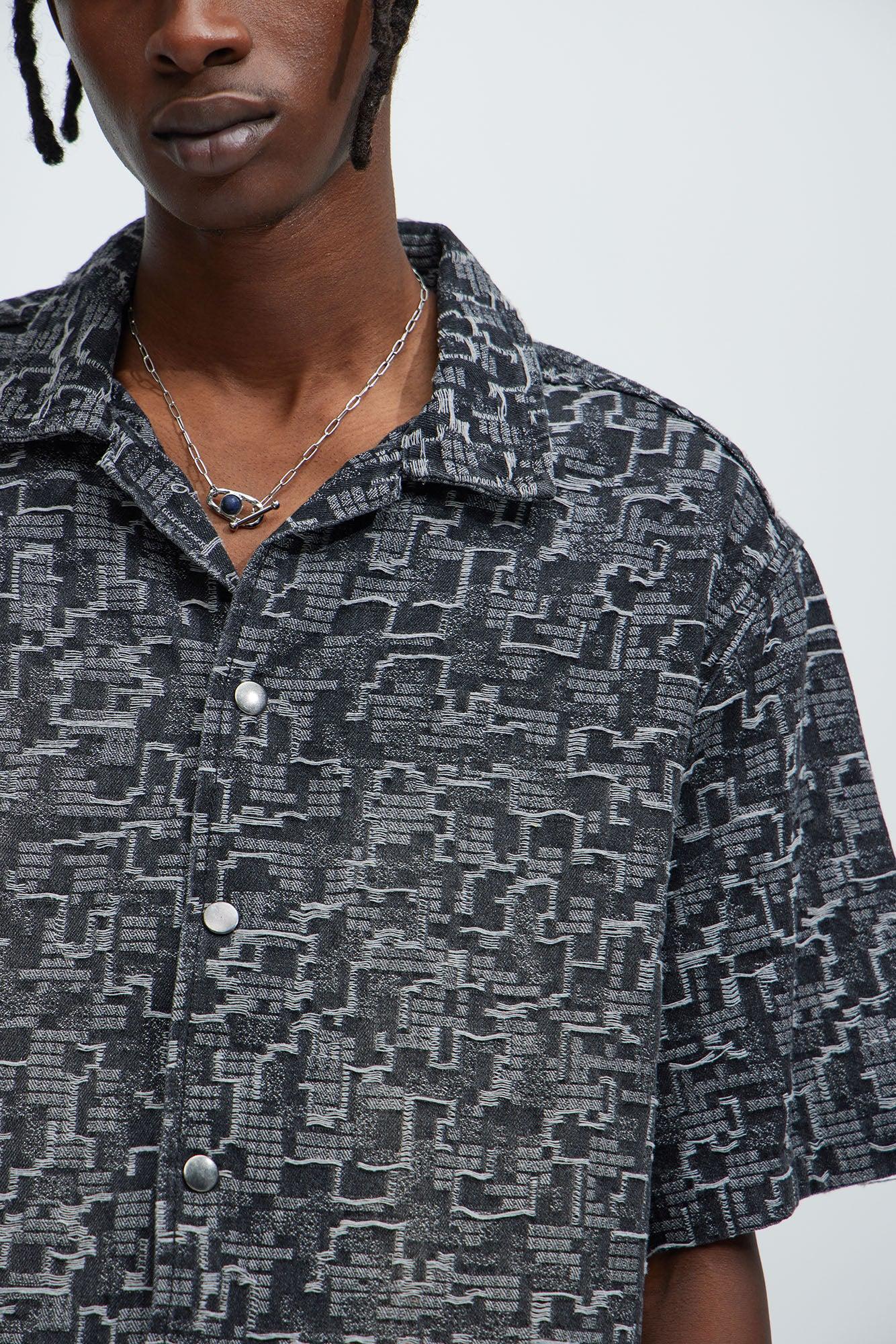 Arrow Jacquard Shirt - Black Wash Product Image